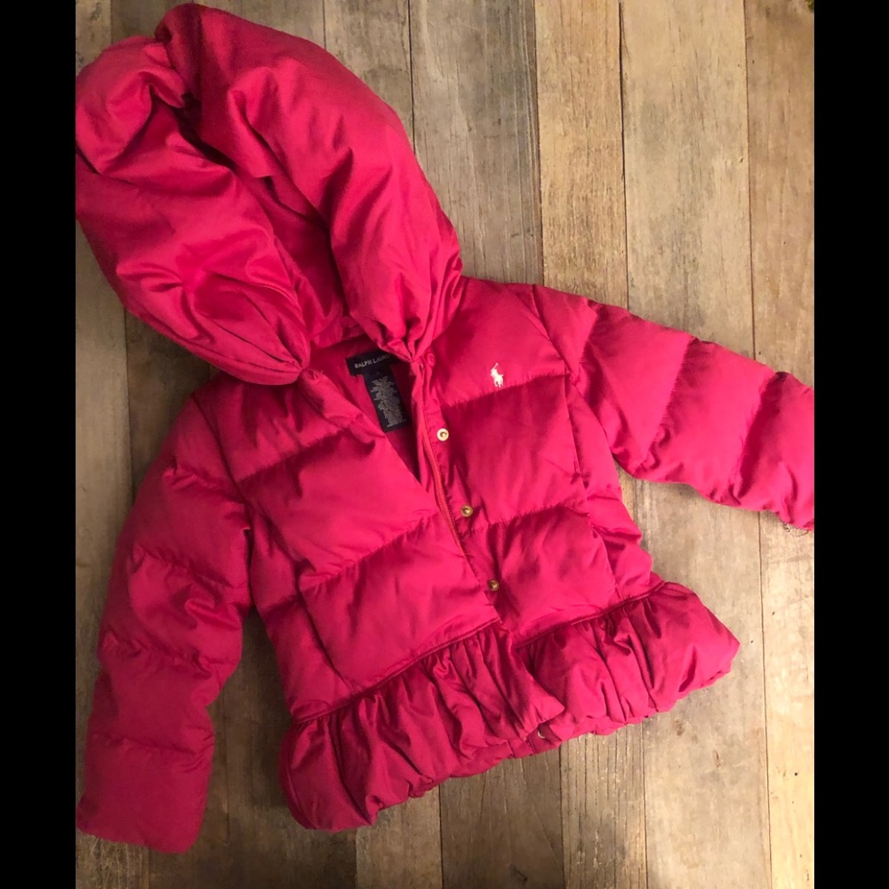 Pretty & Pink Ralph Lauren Puff Jacket SZ 5 girls!